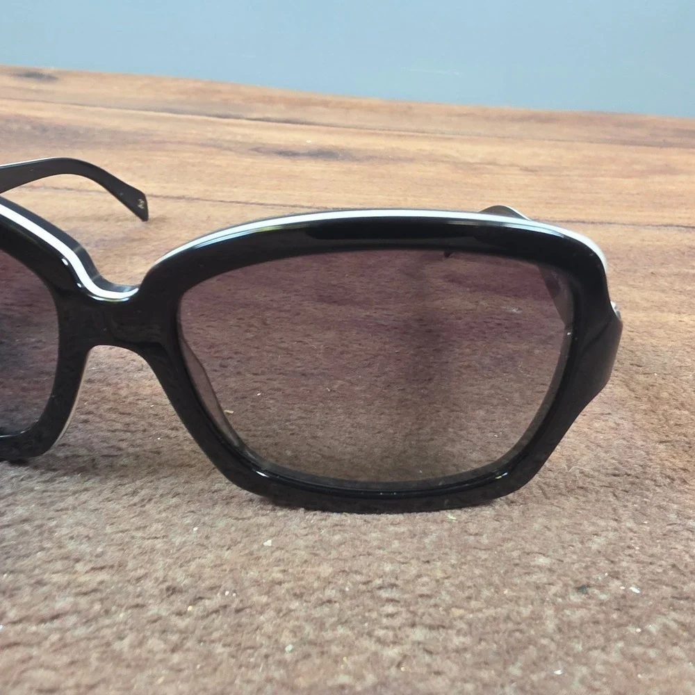 Chanel Sunglasses Womens 58mm Black Good 5143 c.1138/3C Square CC Logo Italy